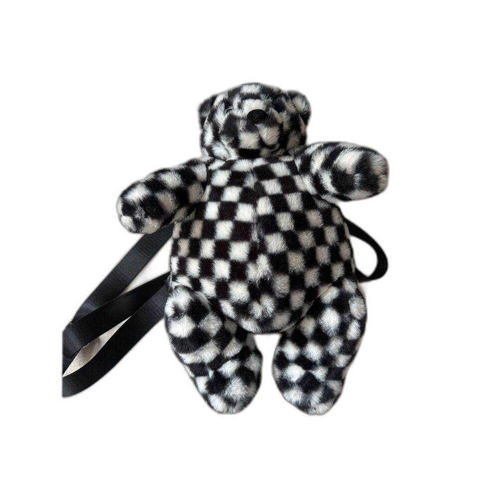 Dolls Kill dELiA*s Checkered Mister Snuggles Plush Bear Backpack